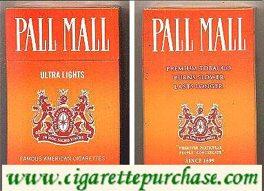 Pall Mall Ultra Lights cigarettes hard box